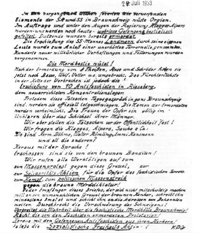 Brief der KPD